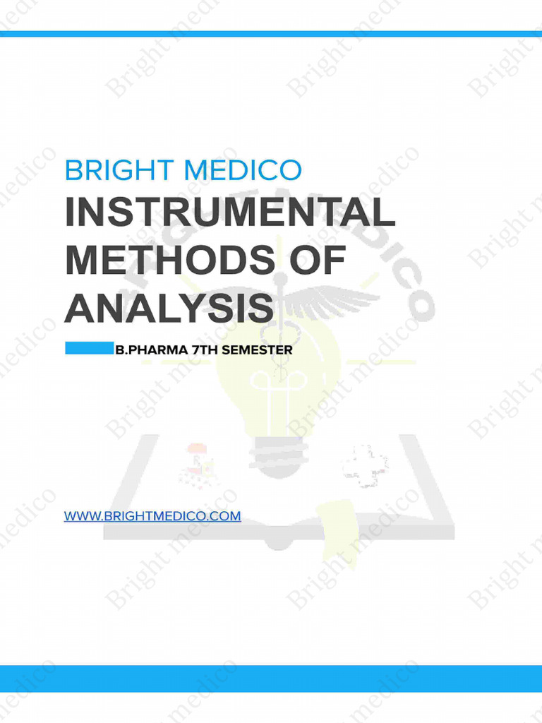 7th Semester Instrumental Method of Analysis Unit - 5 B.pharma Bright ...