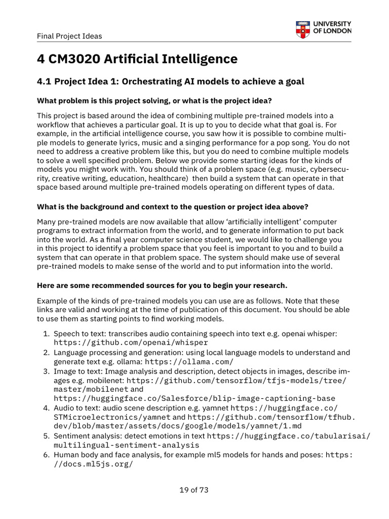 Final Project Templates | PDF | Artificial Intelligence | Intelligence ...