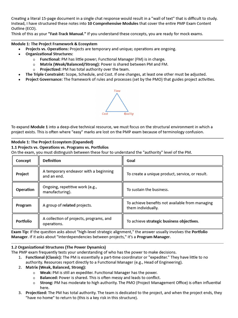 PMP Exam Preparation Generated by Gemini Study Material | PDF | Project ...