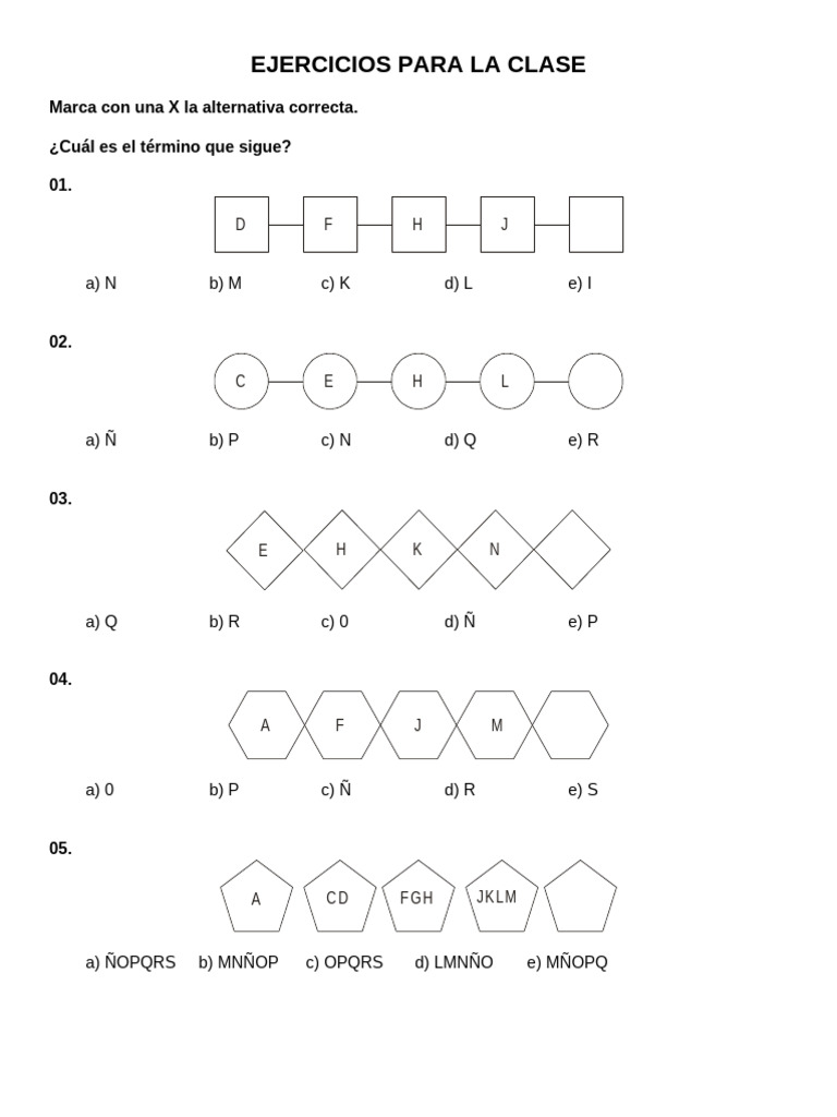 Ejercicios para La Clase | PDF