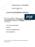 DTU B.Tech Engineering Physics curriculum