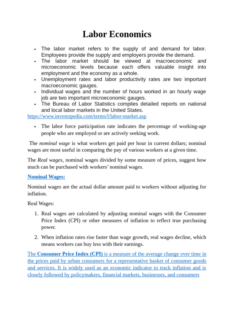 Labor Economics | PDF