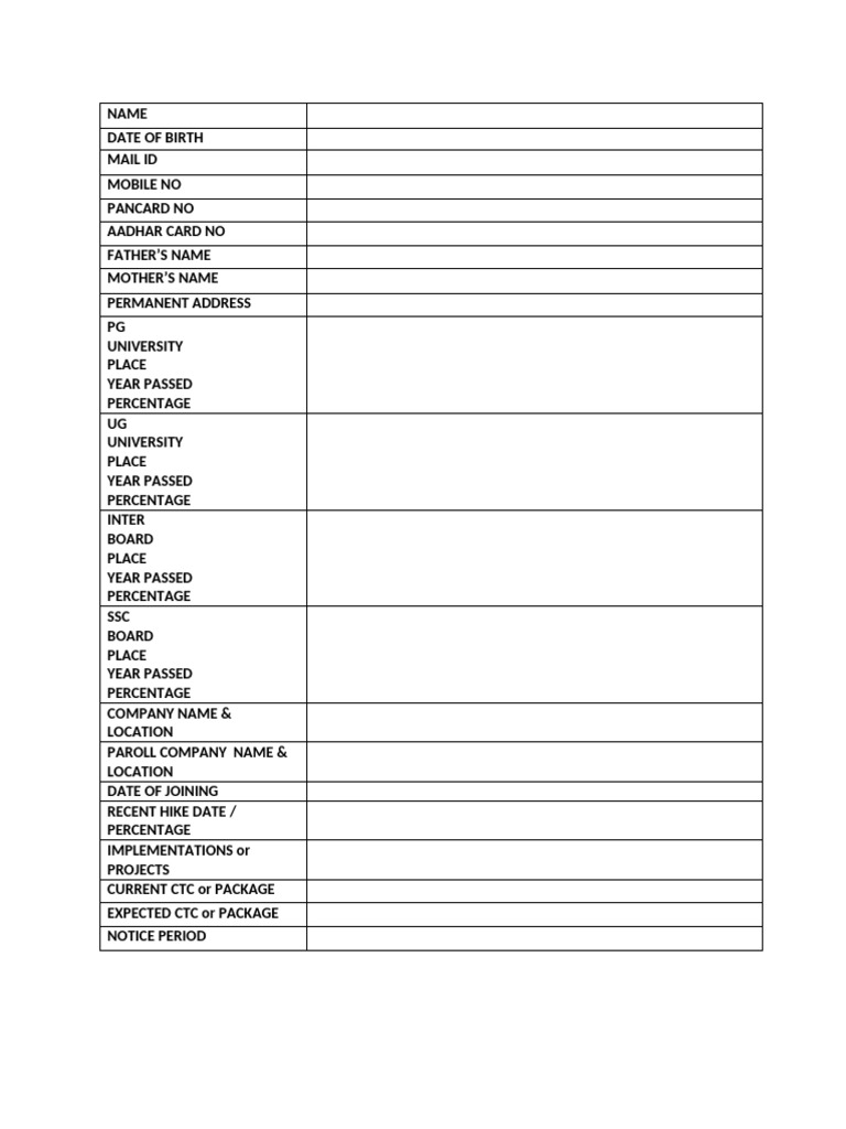 Details Template | PDF