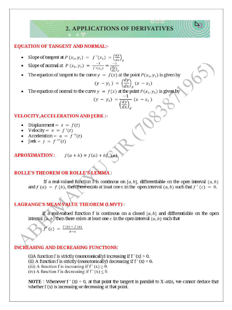 2.2 Application of Derivative PDF | PDF
