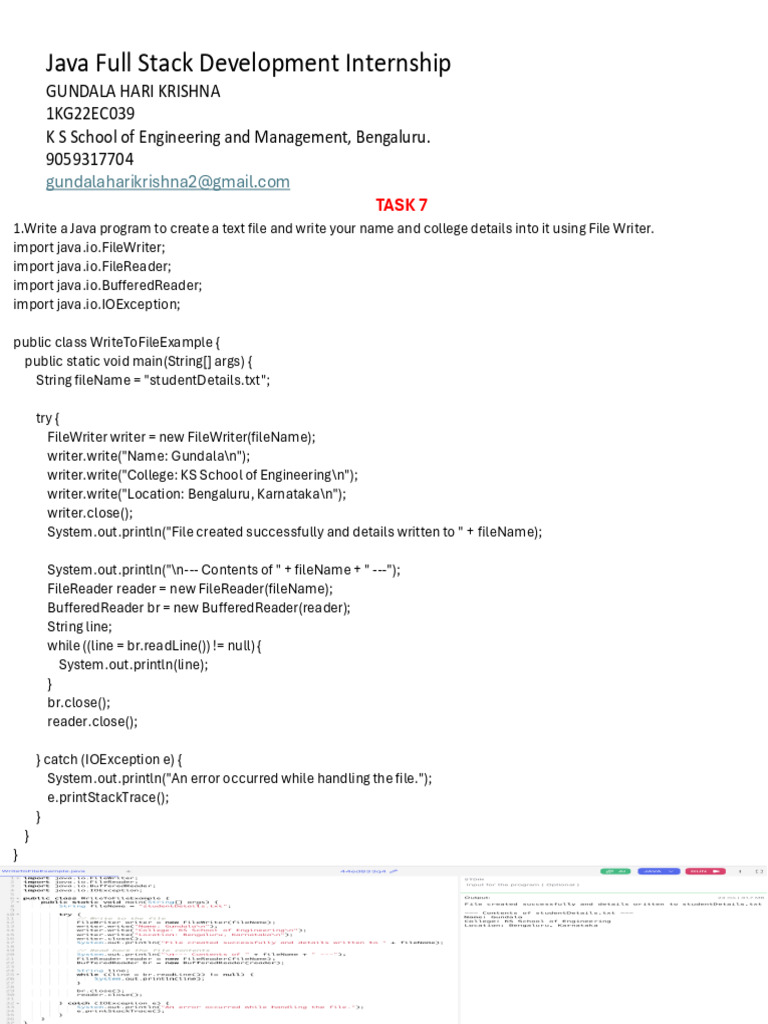 Gundala Hari Krishna Task 7 | PDF | String (Computer Science) | Software