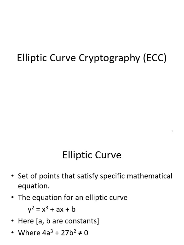 2.5.ECC Basics | PDF | Encryption | Cryptography