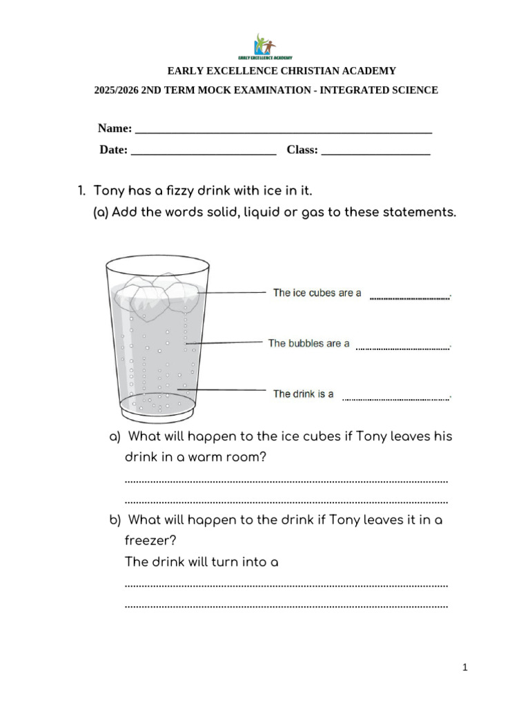 Grade - 4 Science Mock Exam | PDF | Physical Sciences | Applied And ...