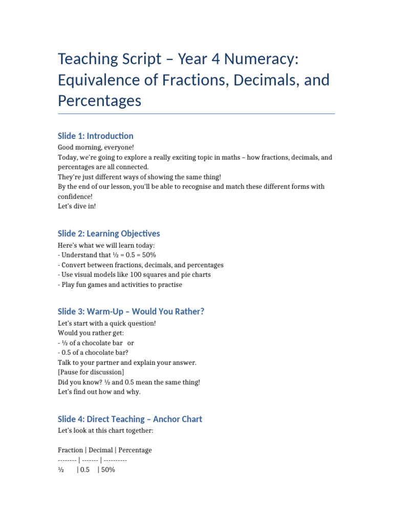 Teaching Script Equivalence FDP Year4 | PDF