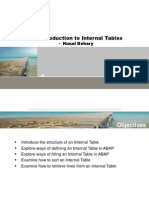 Introduction To Internal Tables: - Kunal Behary