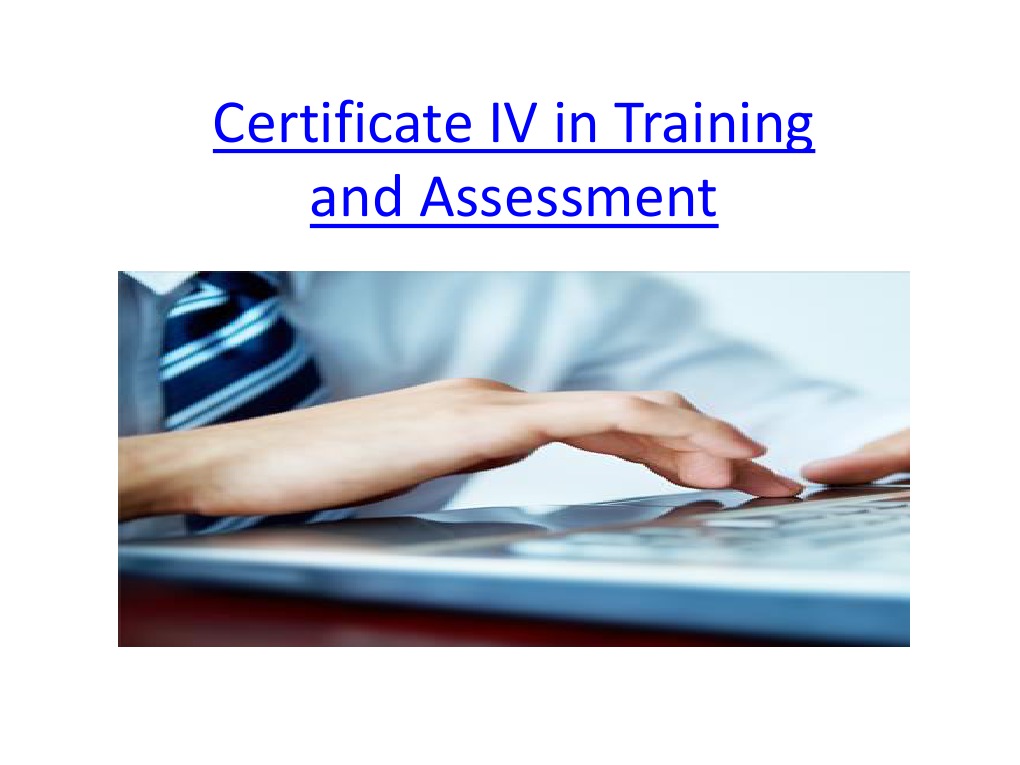 Certificate IV in Training and Assessment PDF Vocational Education Educational Assessment