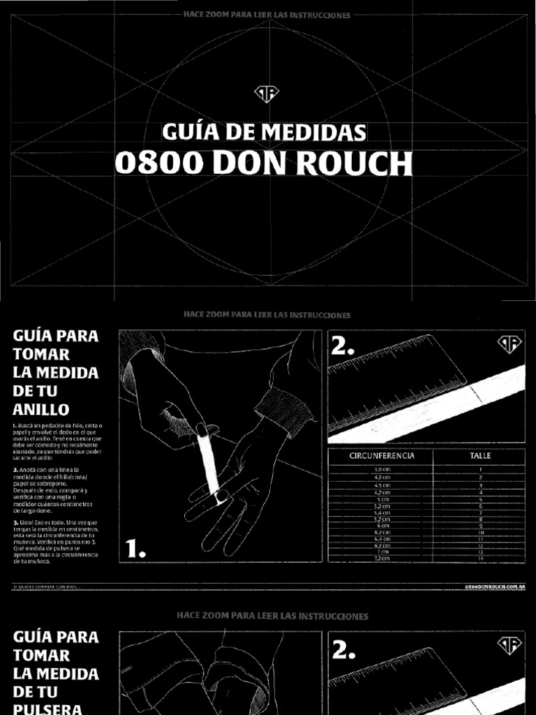0800 Don Rouch Guia de Medidas | PDF