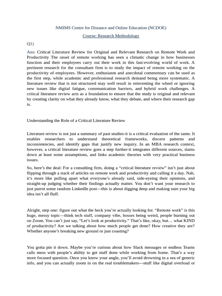 Assignment Research Methodology | PDF | Likert Scale | Mann–Whitney U Test