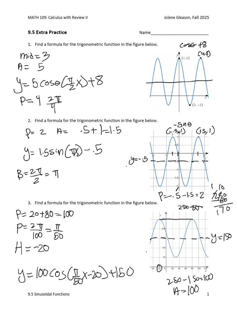9 5+Extra+Practice | PDF