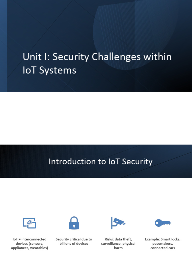 Unit I IoT Security Challenges | PDF | Internet Of Things | Security