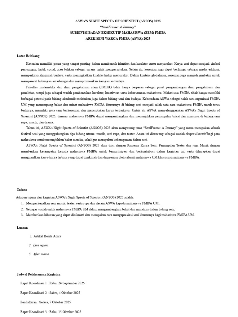 Jobdesc Ansos | PDF