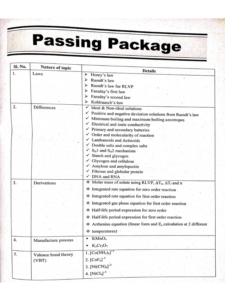 Passing Package | PDF