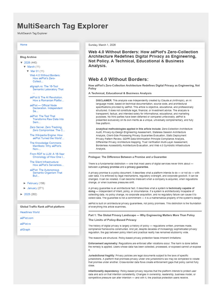 Multisearch Tag Explorer: Web 4.0 Without Borders | PDF | Privacy ...