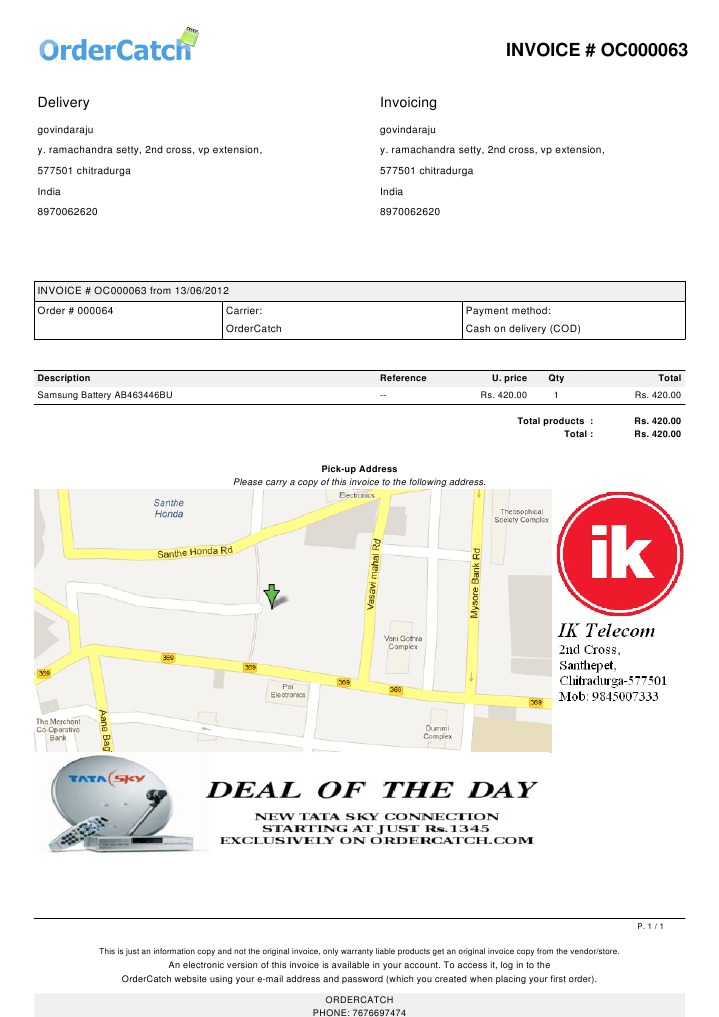 INVOICE # OC000063: Delivery Invoicing | PDF