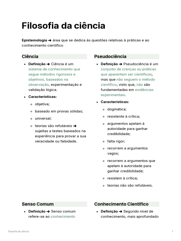 Filosofia Da Ciência | PDF | Falsificabilidade | Science