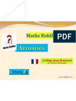 eTwinning projet „MATHS RIDDLES", Acrostics FR