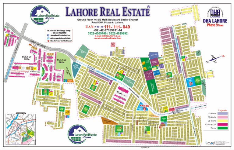 DHA Phase 9 Town Lahore Map November 2022 | PDF
