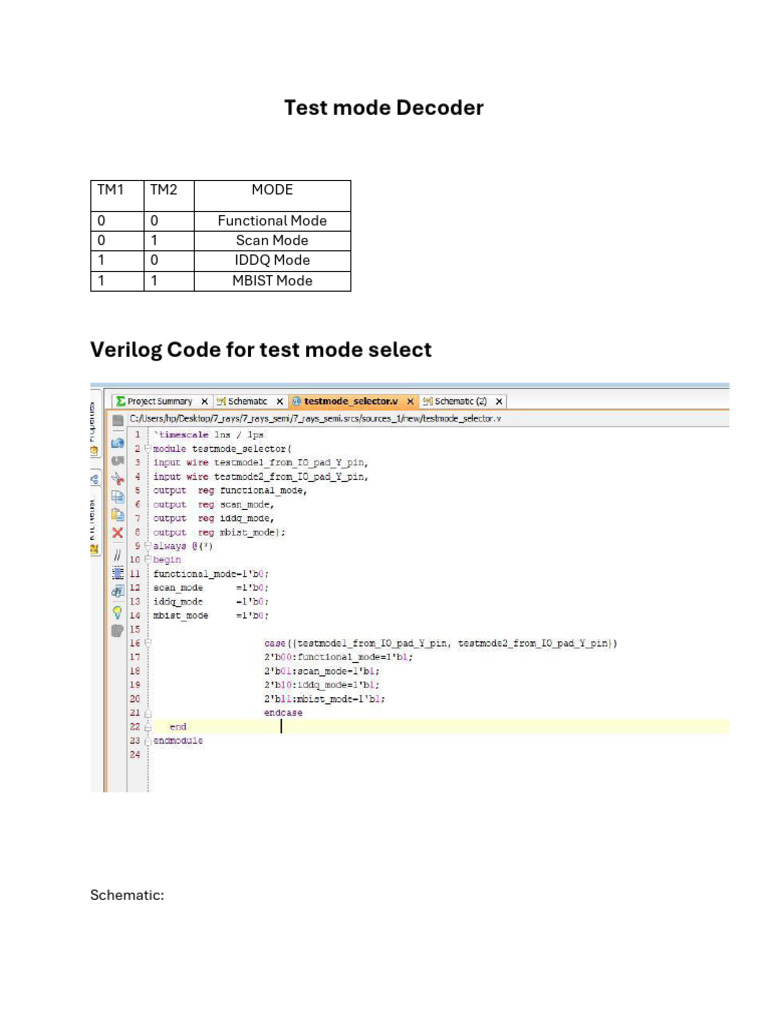 Testmode Decode | PDF