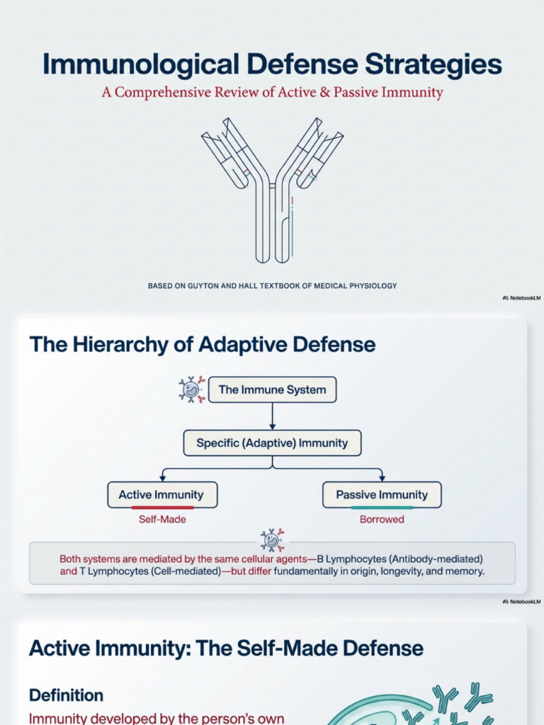 Active and Passive Immunity | PDF