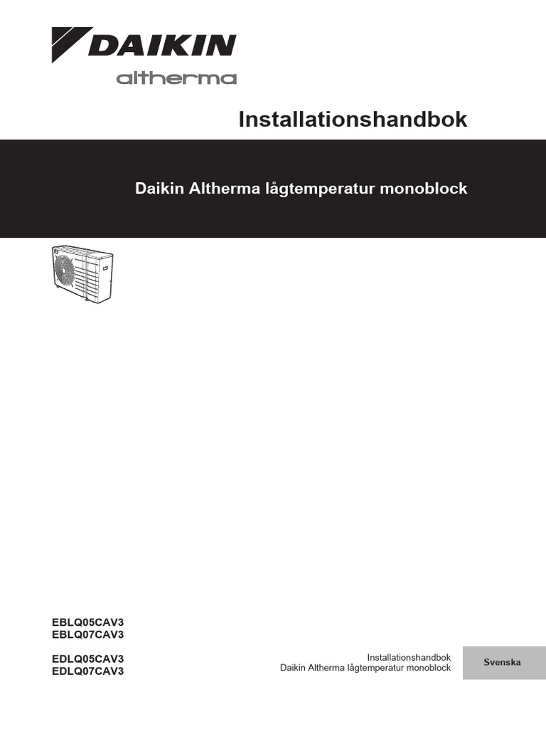 EBLQ05 Installation Manual Swedish | PDF