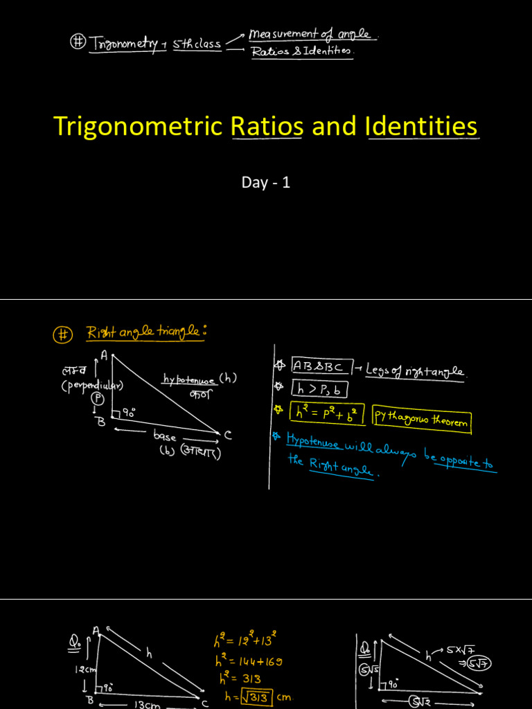 1417) (Trigonometry) Trigonometry 5th Class Start | PDF