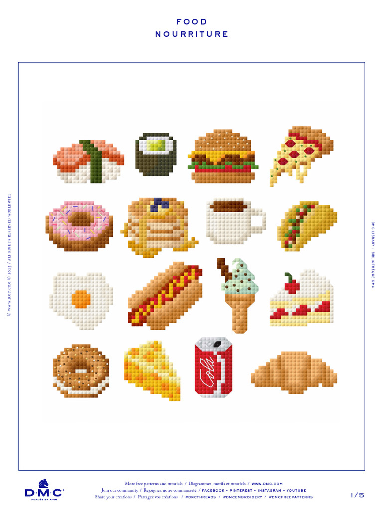 Food Patterns | PDF | Broderie | Couture