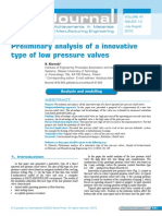 Preliminary Analysis of A Innovative Type of Low Pressure Valves
