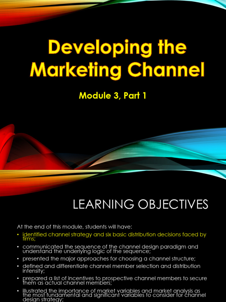 Developing The Marketing Channel | PDF | Marketing | Marketing Strategy