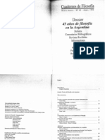 Dossier 45 Años de Filosofía en Argentina, Cuadernos de Filosofia