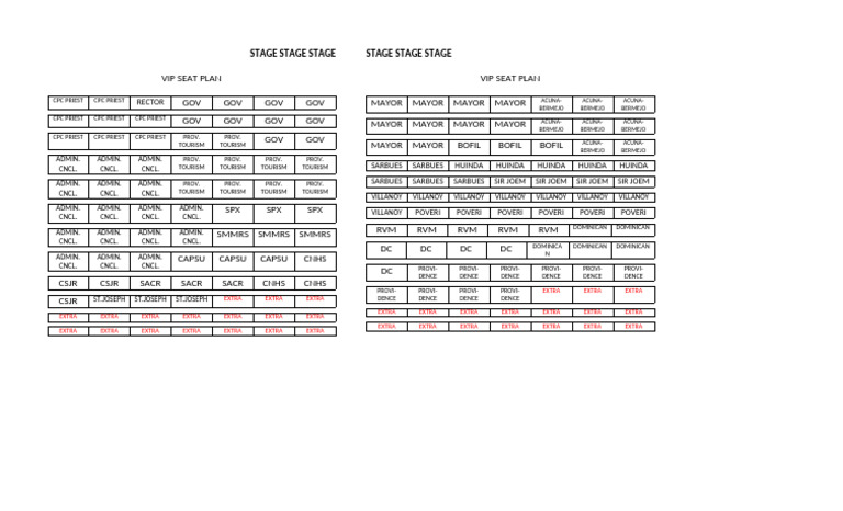 Vip Seat Plan | PDF