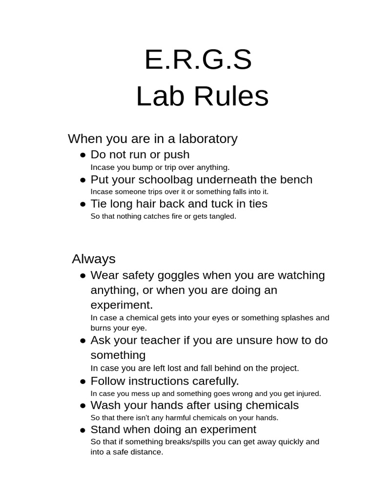 Lab Rules | PDF