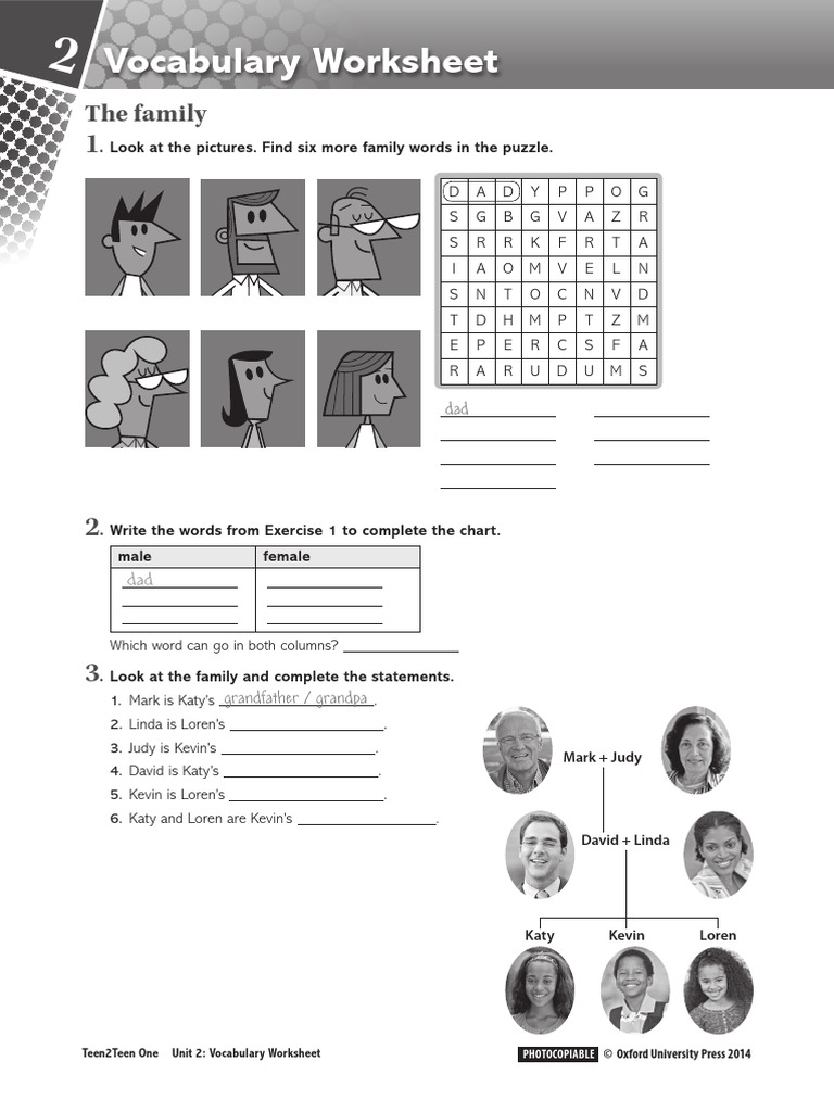 T2T One U2 Vocabularyworksheet2-2 | PDF