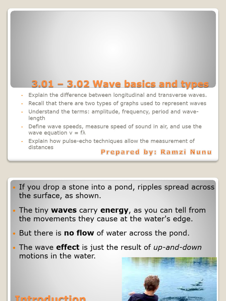 3.01-3.02 Wave Basics and Types | PDF | Waves | Sound