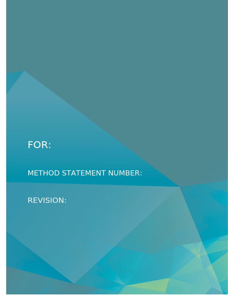 DRA 01 HS MTS 001 - Method - Statement - Template (1) 04 | PDF | Pipe ...