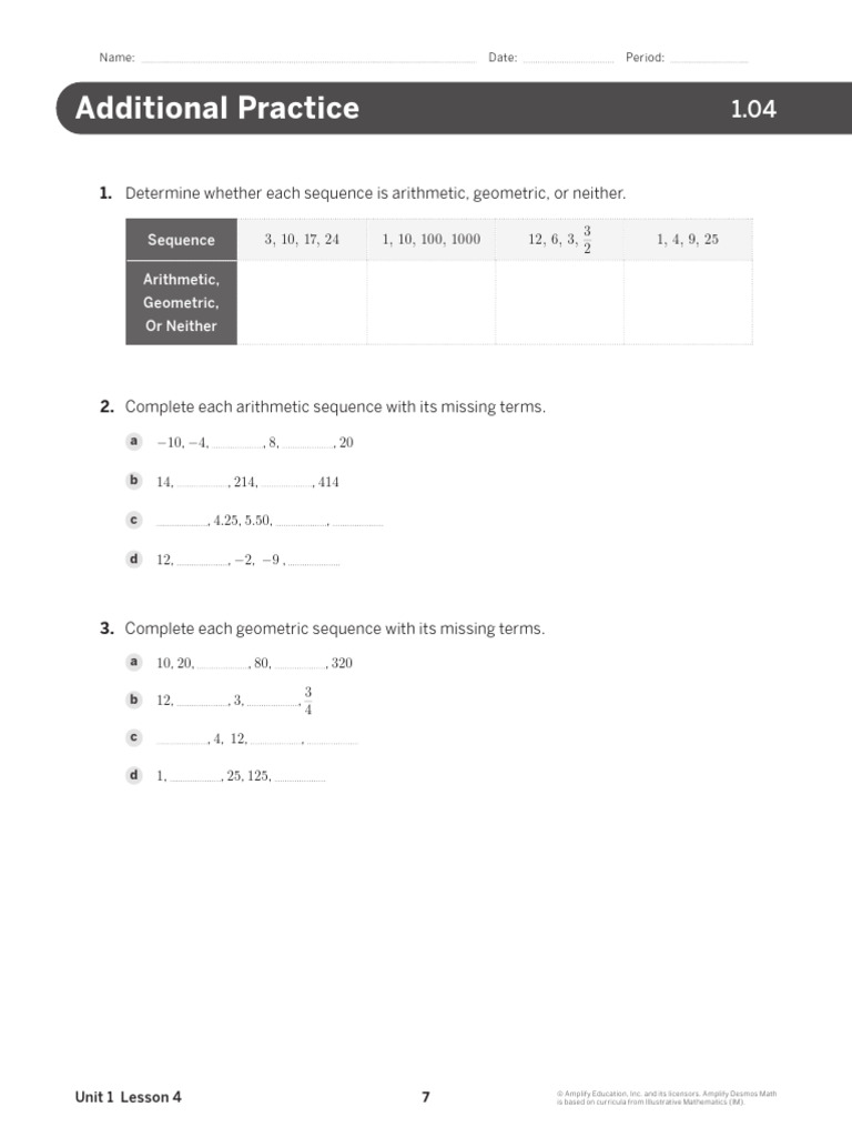 A1.1.04 Additional Extra Practice | PDF | Arithmetic | Chess Openings