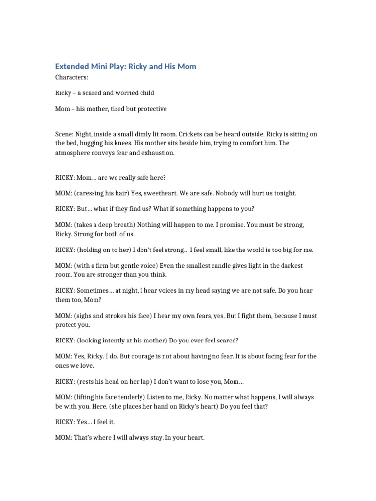 Ricky and His Mom Play | PDF