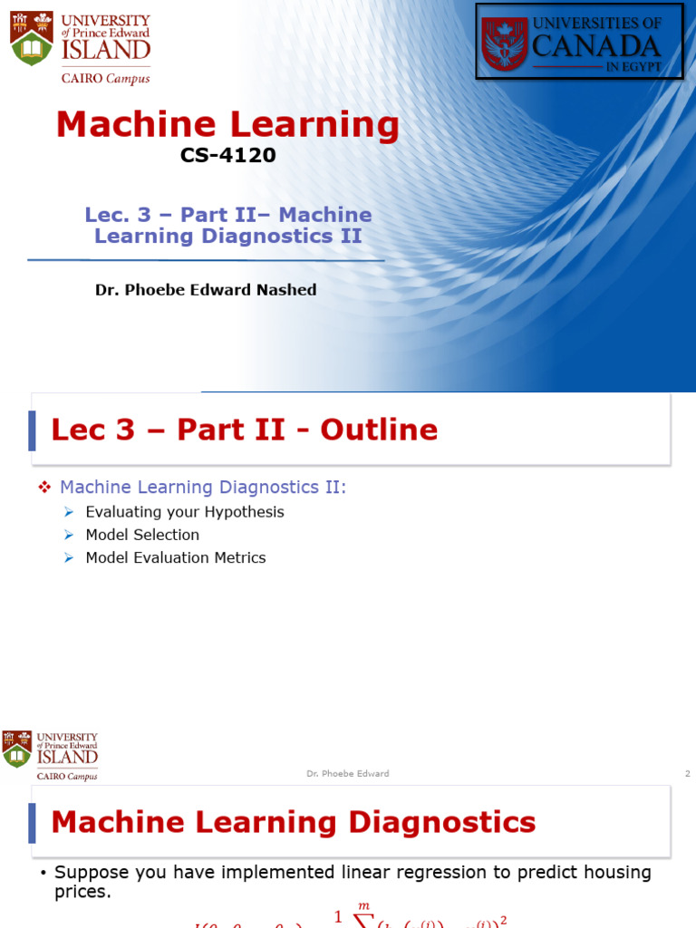 Machine Learning - CS-4120 - Lec 3 - Part II - Machine Learning ...