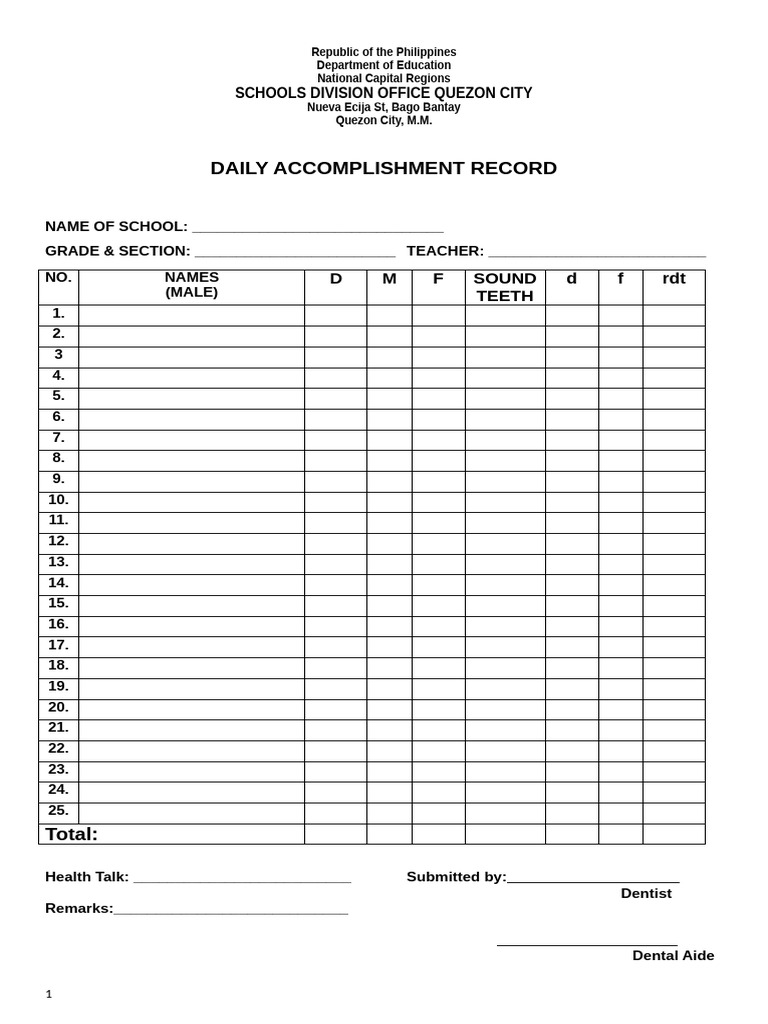 Daily Accomplishment Record Template | PDF | Chess Openings | Chess