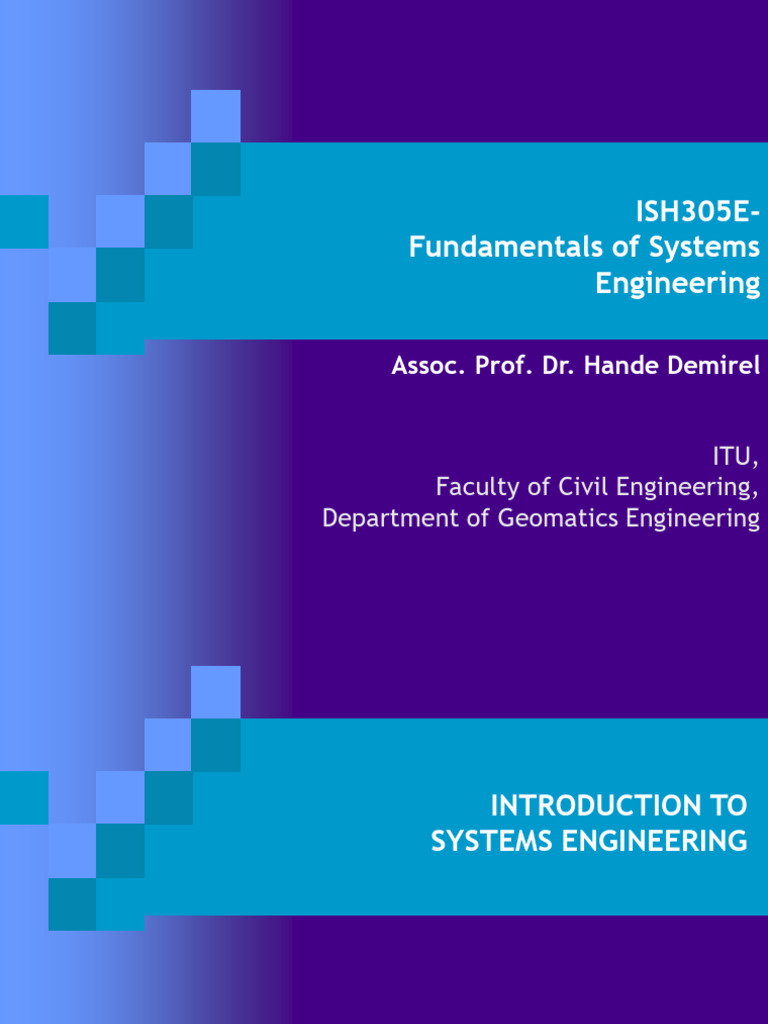 SYSEng Lect01 | PDF | Systems Engineering | System