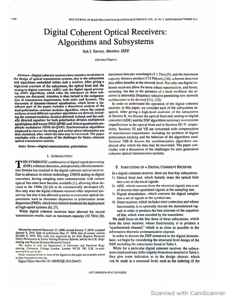 Reciever Algorithms | PDF