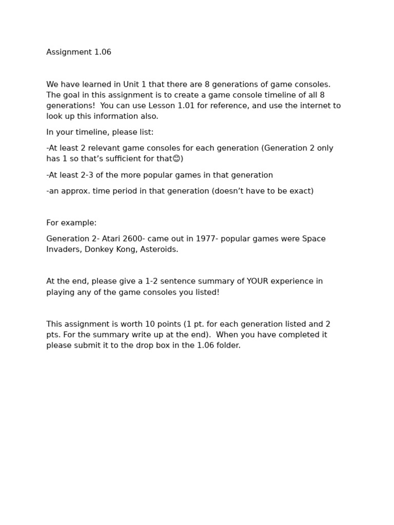 1.06 Assignment | PDF