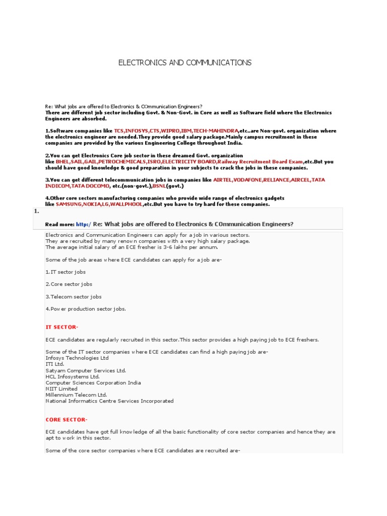 WHAT IS ELECTRONICS AND COMMUNICATION ENGINEERING JOBS visual data 3