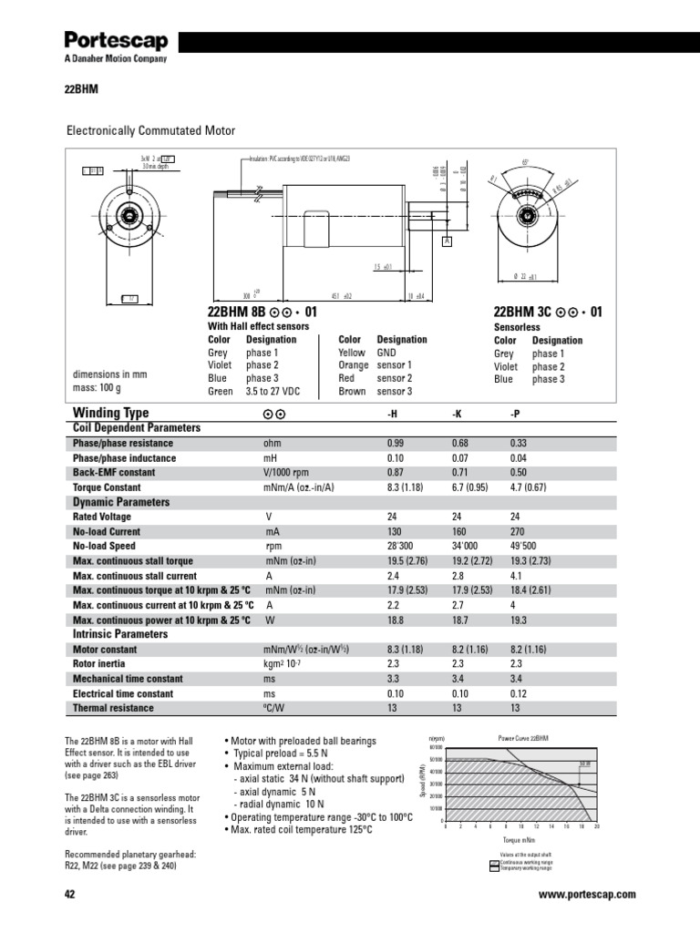 ĆW - 1 - Portescap Catalogue | PDF | Electric Motor | Electrical Components