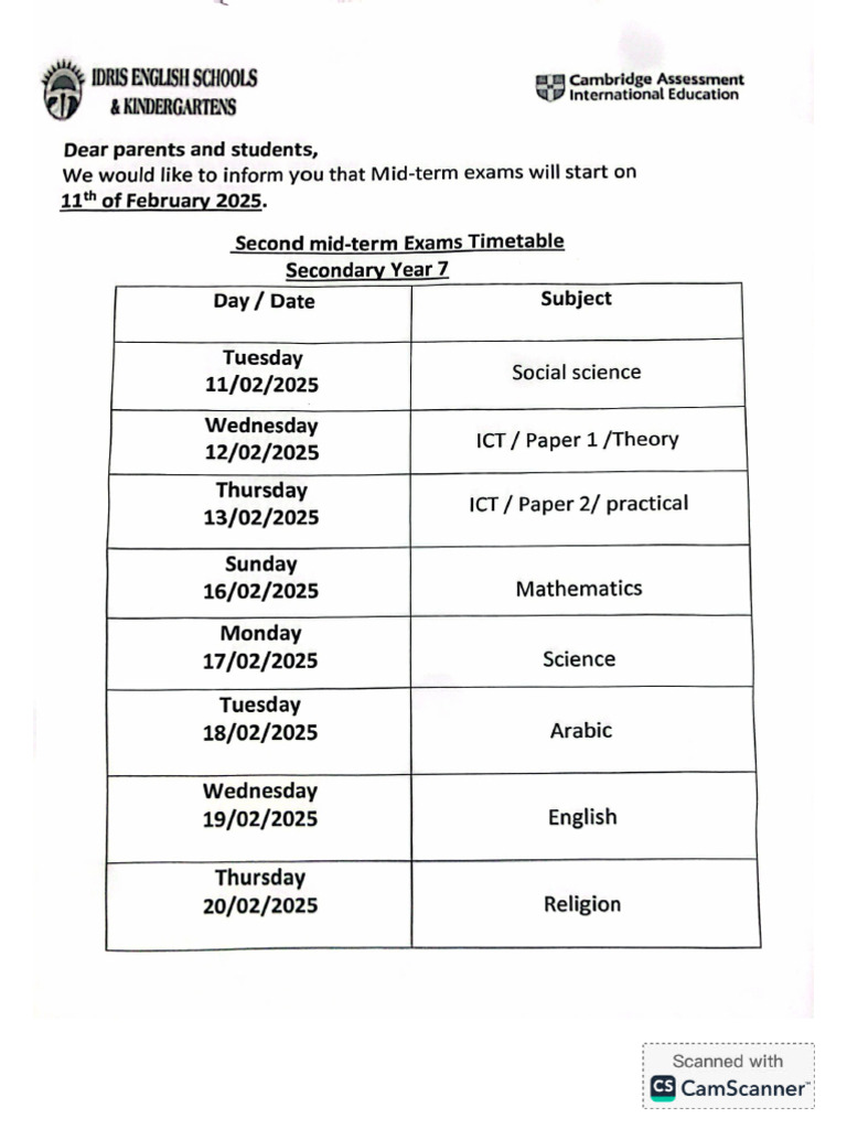 Mid - Term Exams | PDF