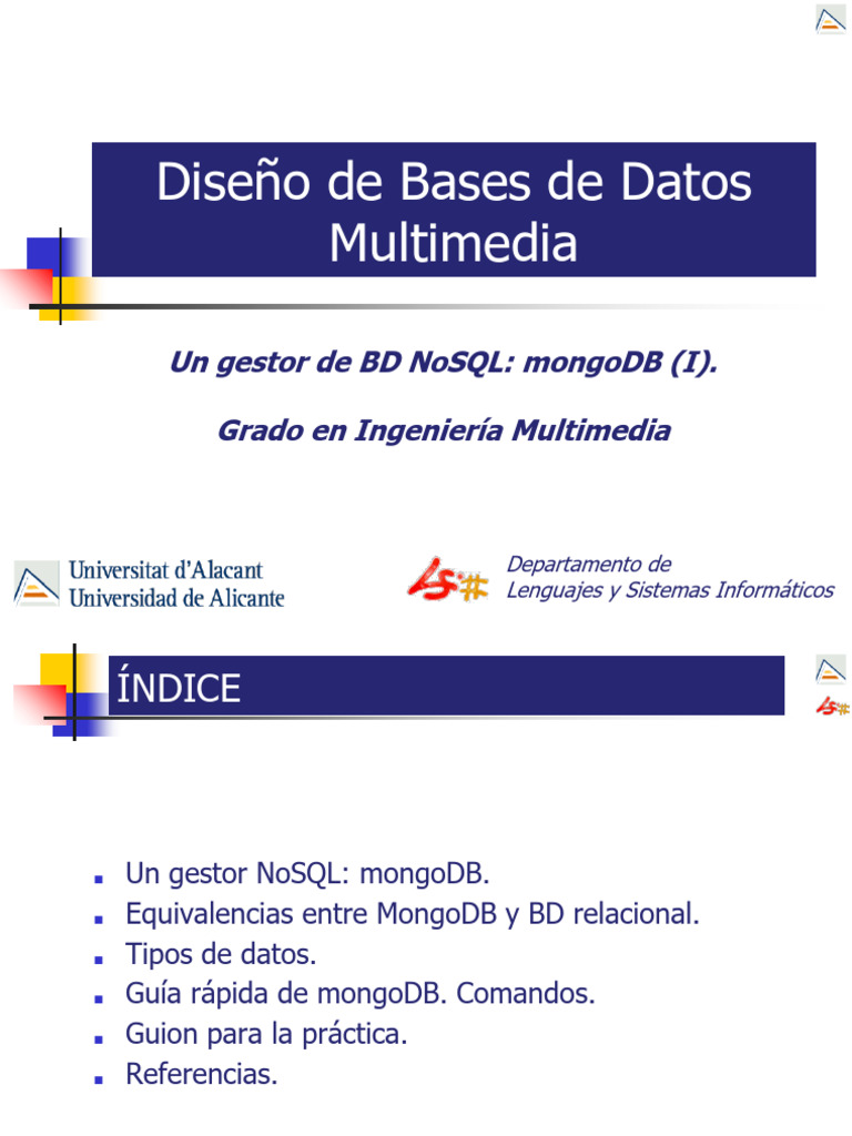 S5 MongoDB (I) | PDF | Mongo Db | SQL