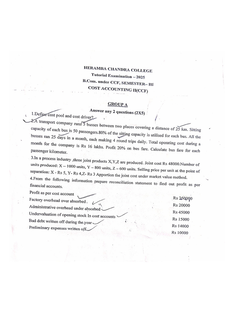3rd Sem Internal Question Papers (2024-25) | PDF